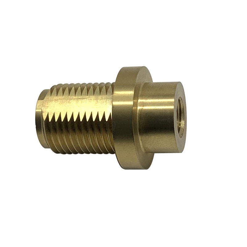 CNC Machined Brass Flange Fitting - view 2